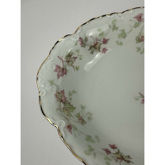 VTG Hutschenreuther Selb Bavaria Germany Maple Leaf Round Veg. 10” Oval Bowl - Picture 3 of 7